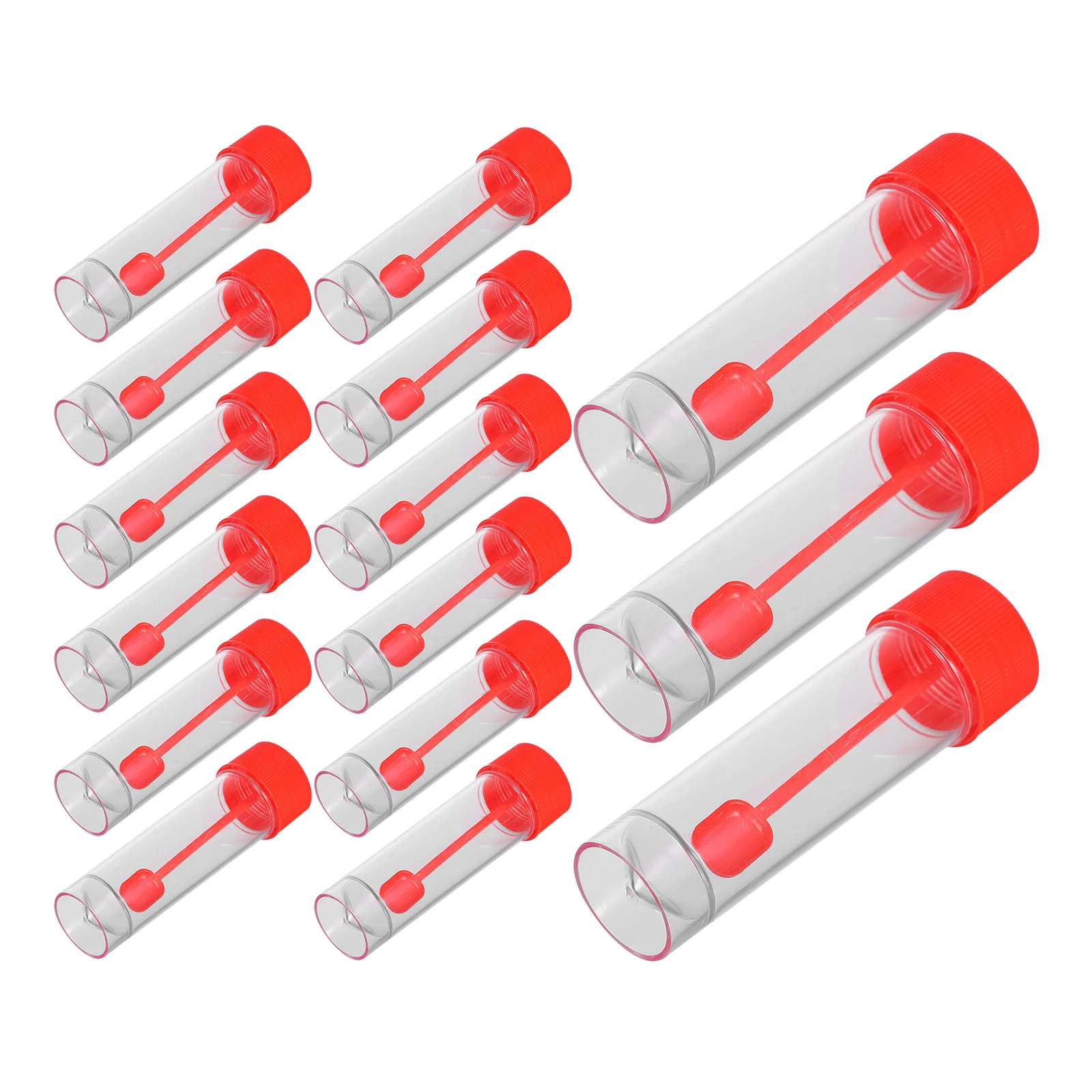 20pcs 30ml Stool Sampling Cups Hospital Laboratory Fecal Specimen Containers with Red Lids for Testing Collection Plastic