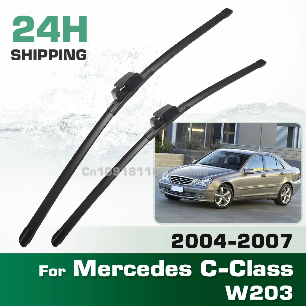 

For Mercedes-Benz C W203 2004-2007 2005 2006 LHD&RHD Front Wiper Blades Windshield Windscreen Window Brush 22"+22"