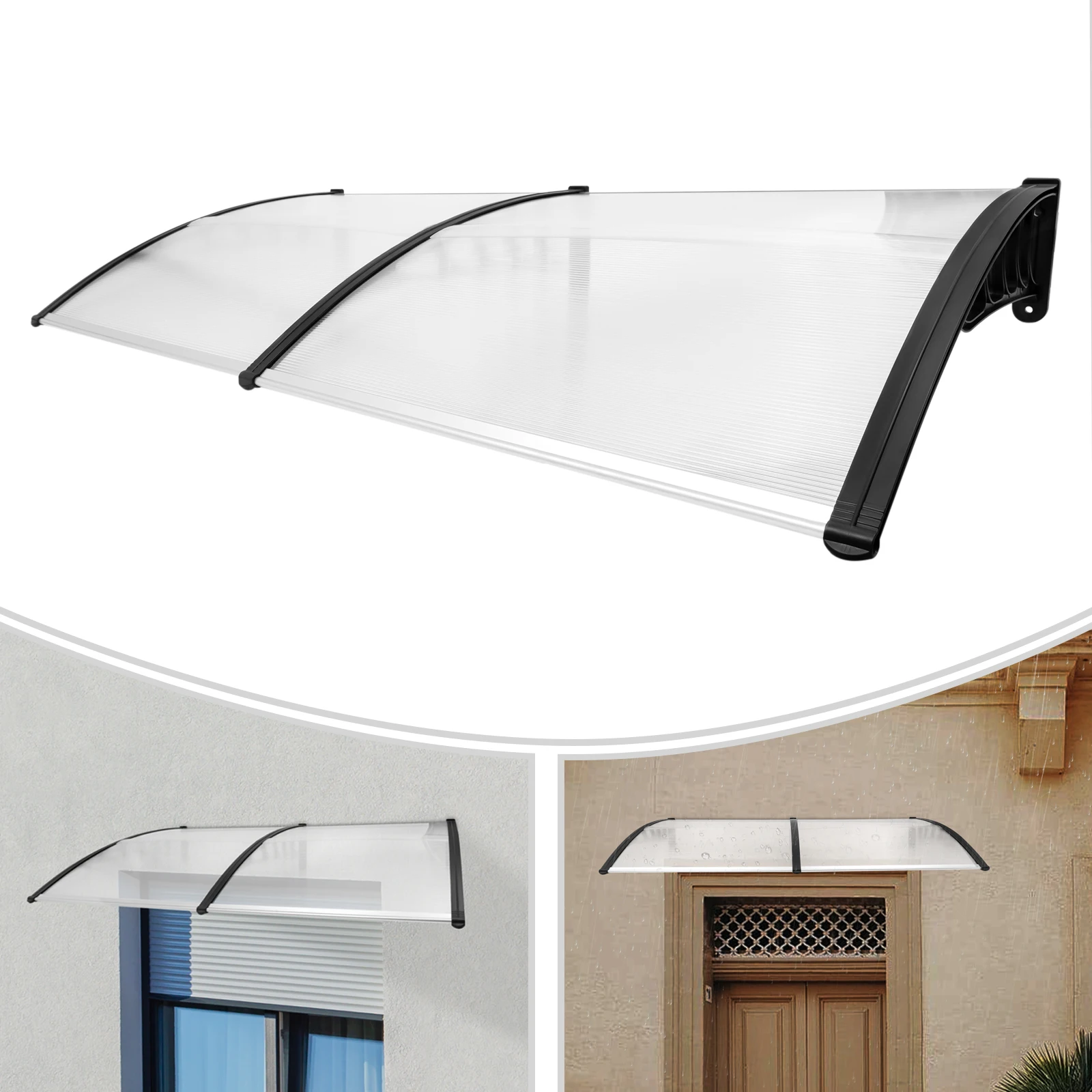 Outdoor Door Canopy, Porch Awning Rain Shelter, 35.4