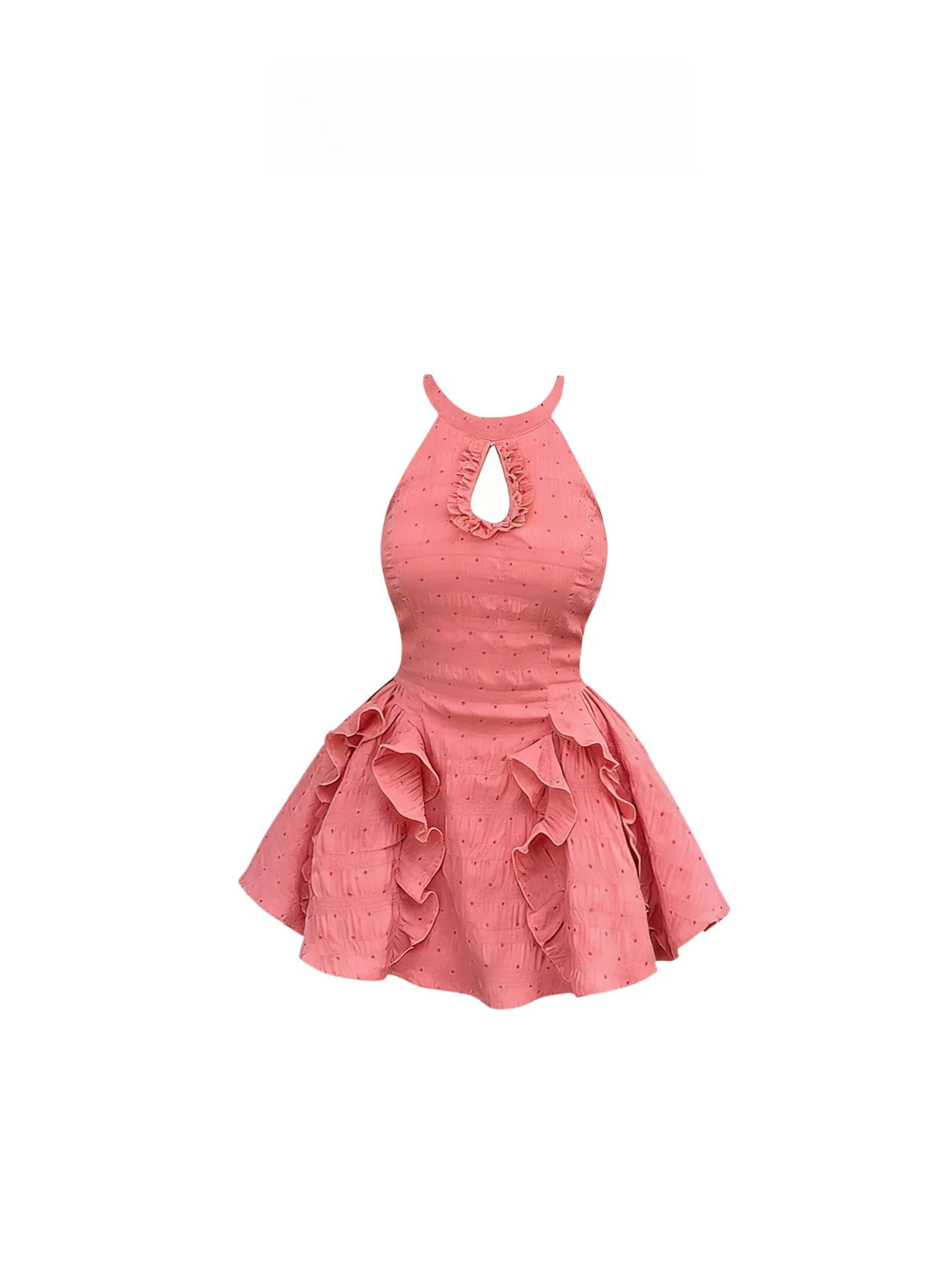 

Летнее женское платье HEZA с вырезами в горошек, приталенное, с кружевной отделкой, короткое, А-силуэт