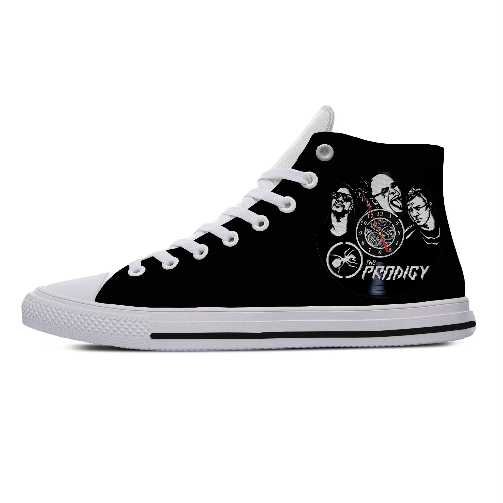 Hot Summer Electronic Music Rock Band Prodigy leggero High Top scarpe di tela uomo donna Sneakers Casual scarpe da tavola classiche