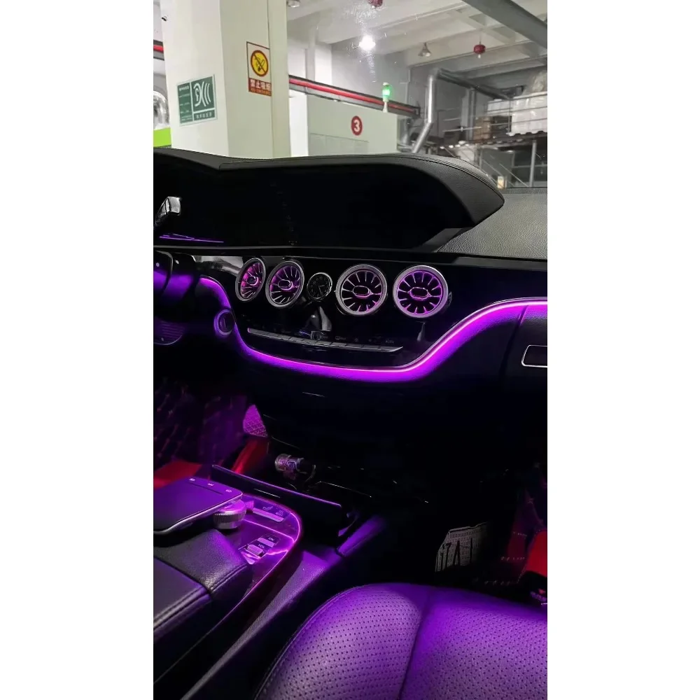 أضواء محيطة بمنفذ تكييف الهواء التوربيني الأمامي والخلفي W221 مناسبة لسيارات مرسيدس بنز S-Class