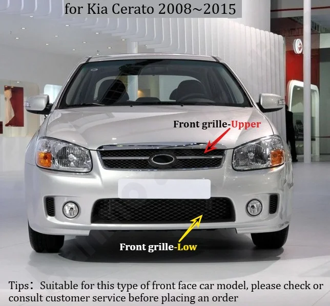 for Kia Cerato 2008~2012 Front grille/front bumper grille/front hood decorative strip/auto parts