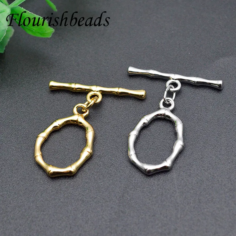 Wholesale 20Set Gold Color Plated Brass Bracelet OT Toggle Clasps High Quality Diy Jewelry Making Findings Accessories