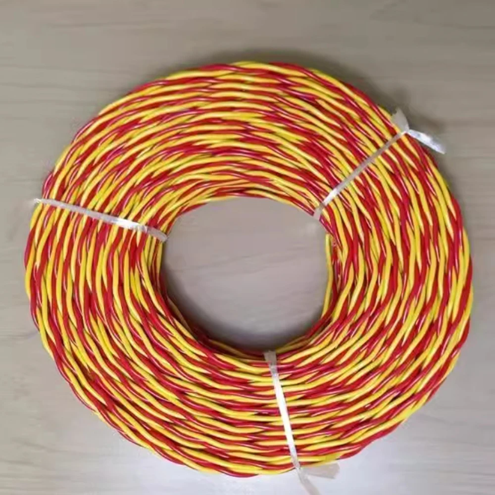 

Twisted Pair Cable Telflon Silver-plated Wire outer Diameter 2.1MM Red Yellow Connecting Electric Wire for Inside Machine