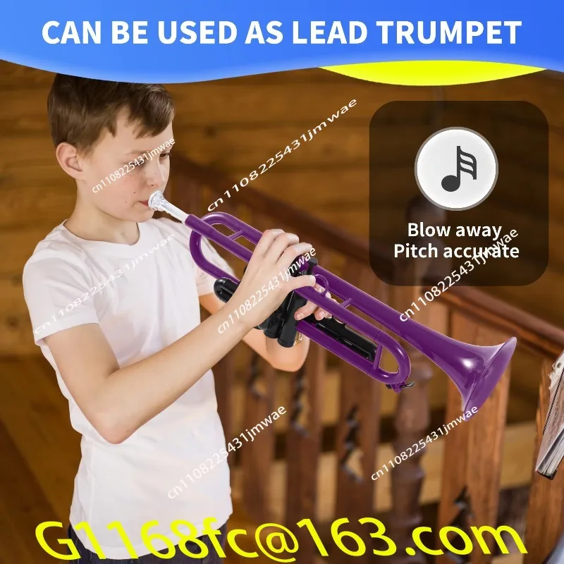 Lightweight Portable Plastic Trumpet BB Tone Trumpet Instrument