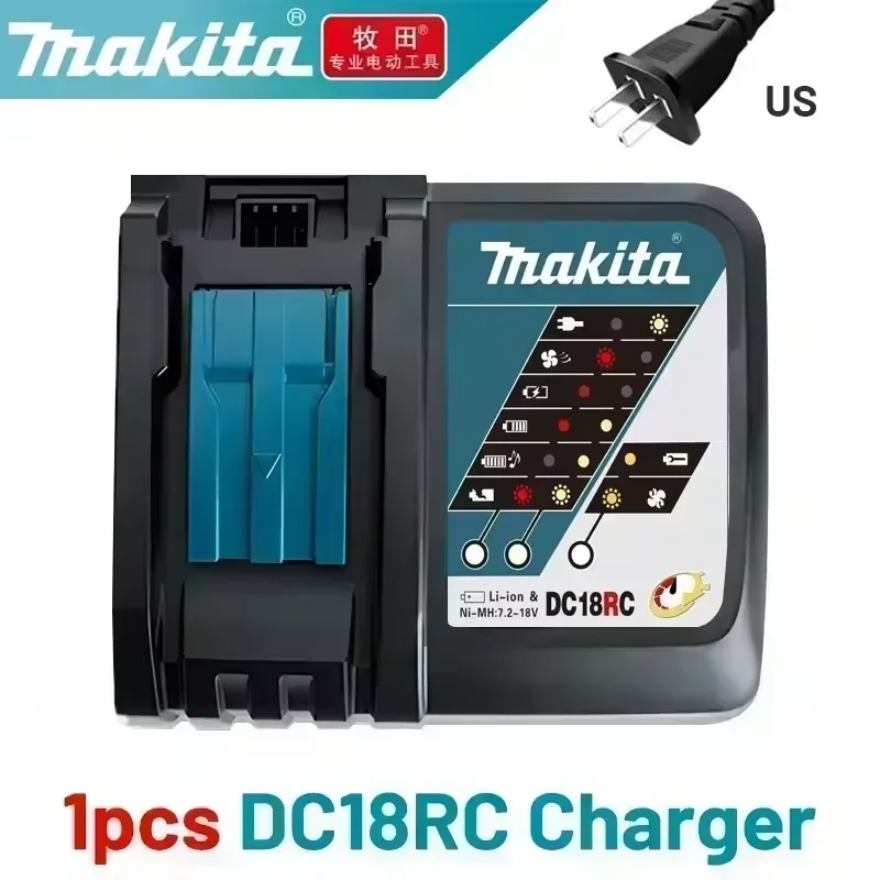 Originele Makita 18V 4-slots snellader DC18RD voor BL1860 BL1850 BL1030 BL1860B, 6.0Ah 5.0Ah 3.0Ah Li-ion accu's