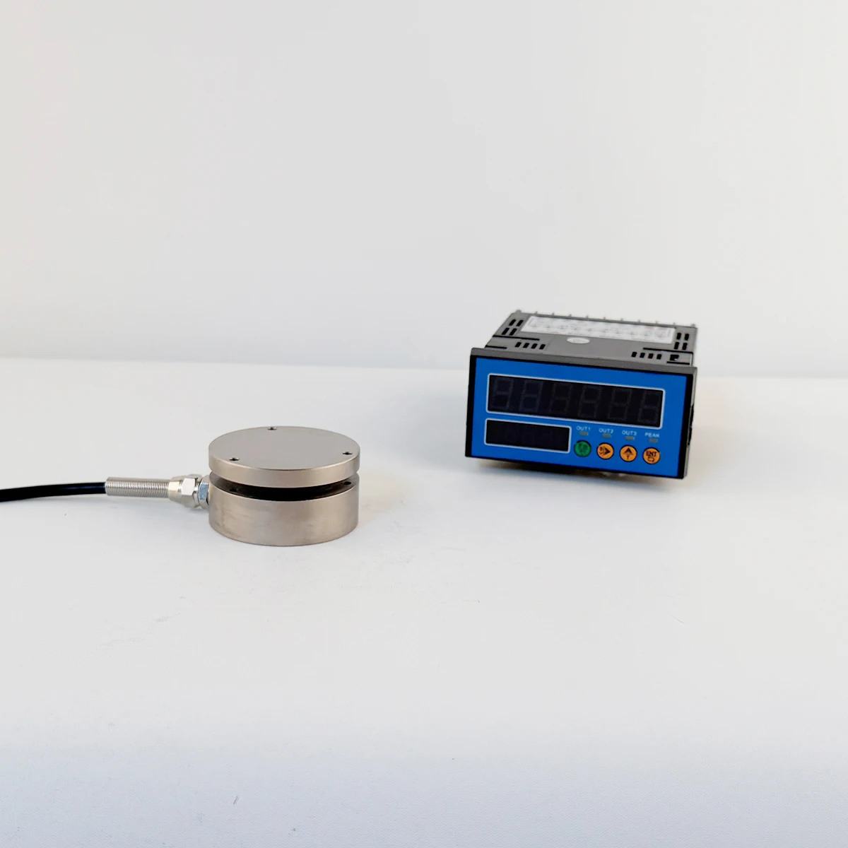 Pull Pressure Force Sensor with Controller Set Peak Value Holding Weight Indicator 3 Relay Alarms for Weighing Scale