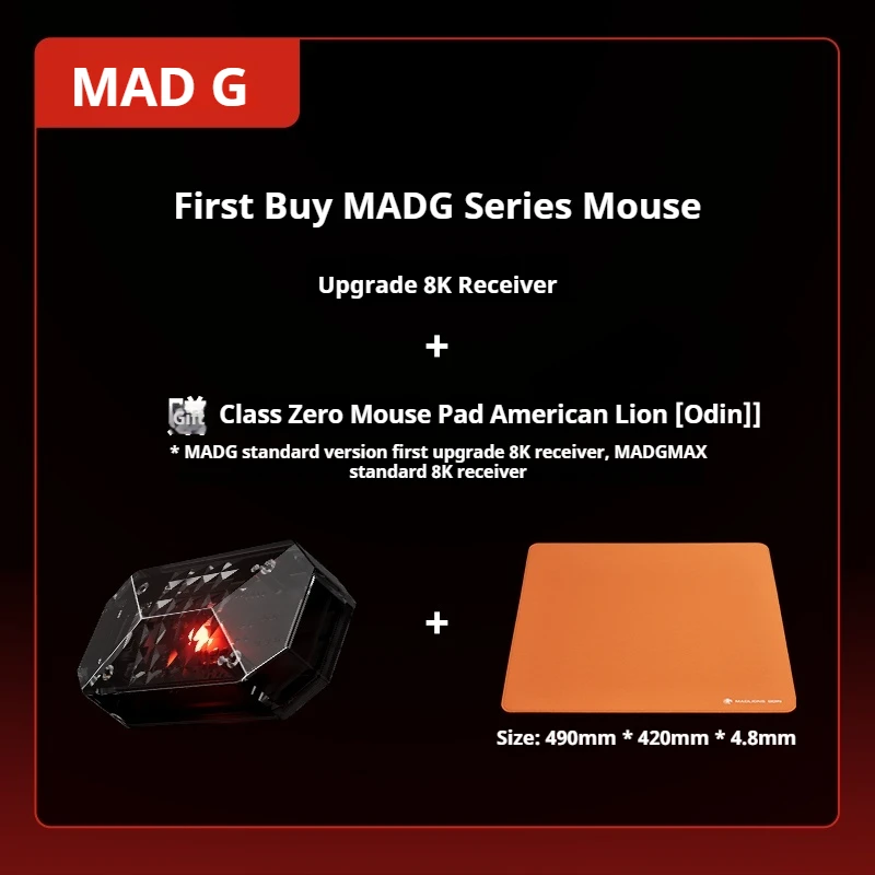 Mad G 43g Lightweight Wireless Dual-Mode Mouse Paw3395 Nordic Chip Gaming Esports Mouse Major Player Artificial Engineering