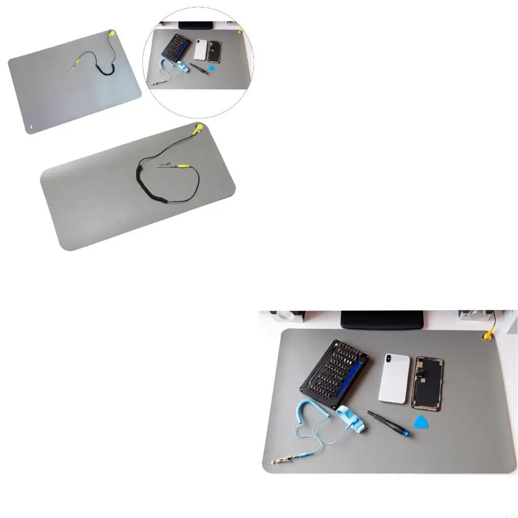 

P82E ESD Work Mat with Grounding Cord & Adjustable Wriststrap for Electronic Repairs