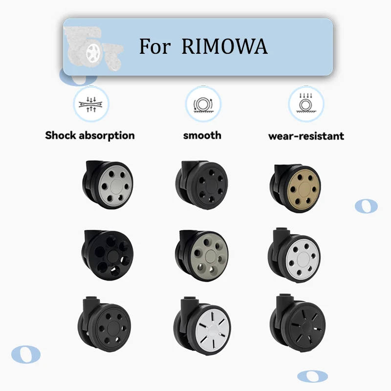 For RIMOWA Easy-Install 360° Silent Swivel Wheels - Universal Trolley Suitcase Replacements