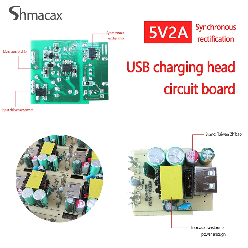 

5V2A USB Socket Output Mobile Phone Charging Board Power Adapter Module For Table Lamp Digital Products