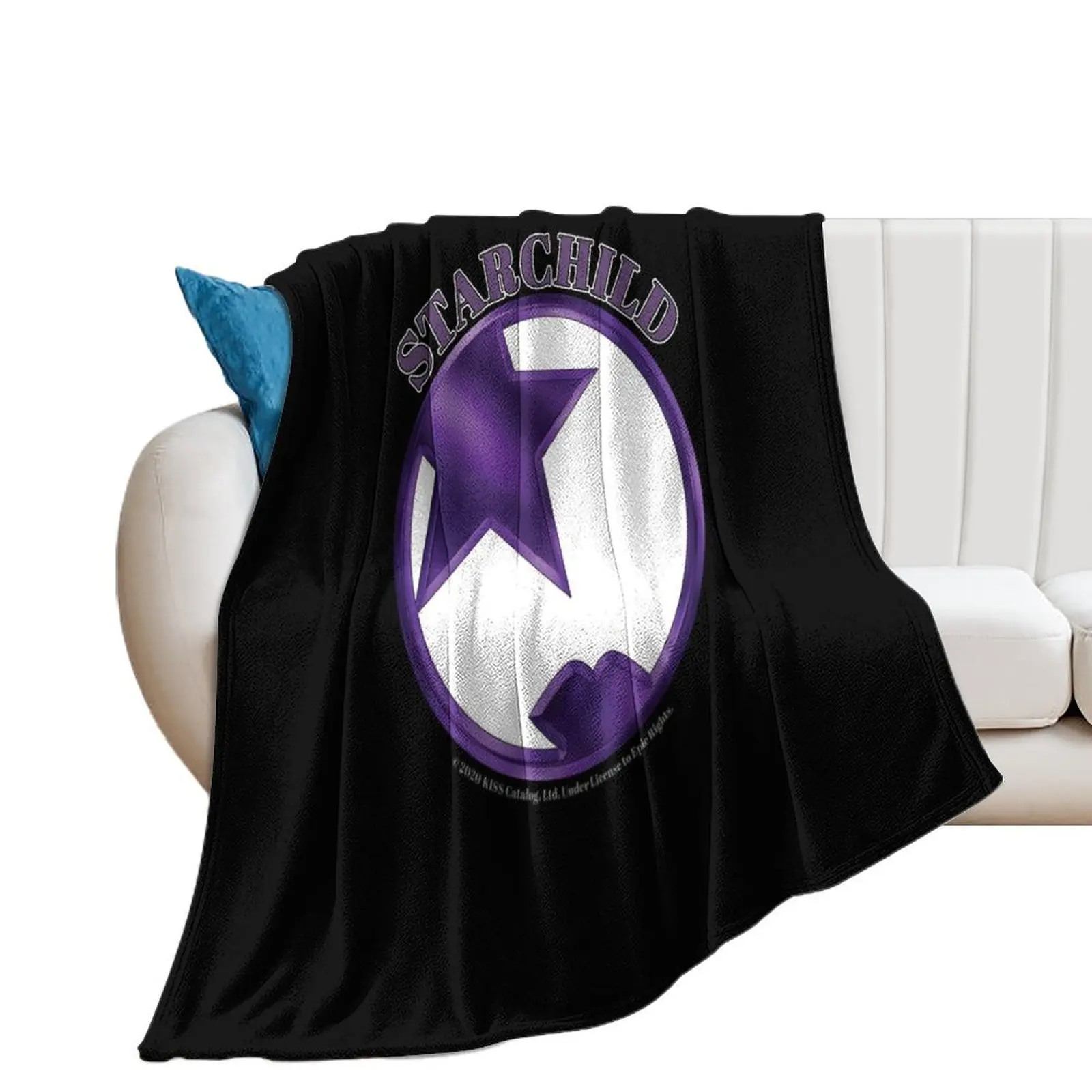 

Purple Starchild Artwork - Round - Kiss Throw Blanket for babies Hair Blankets