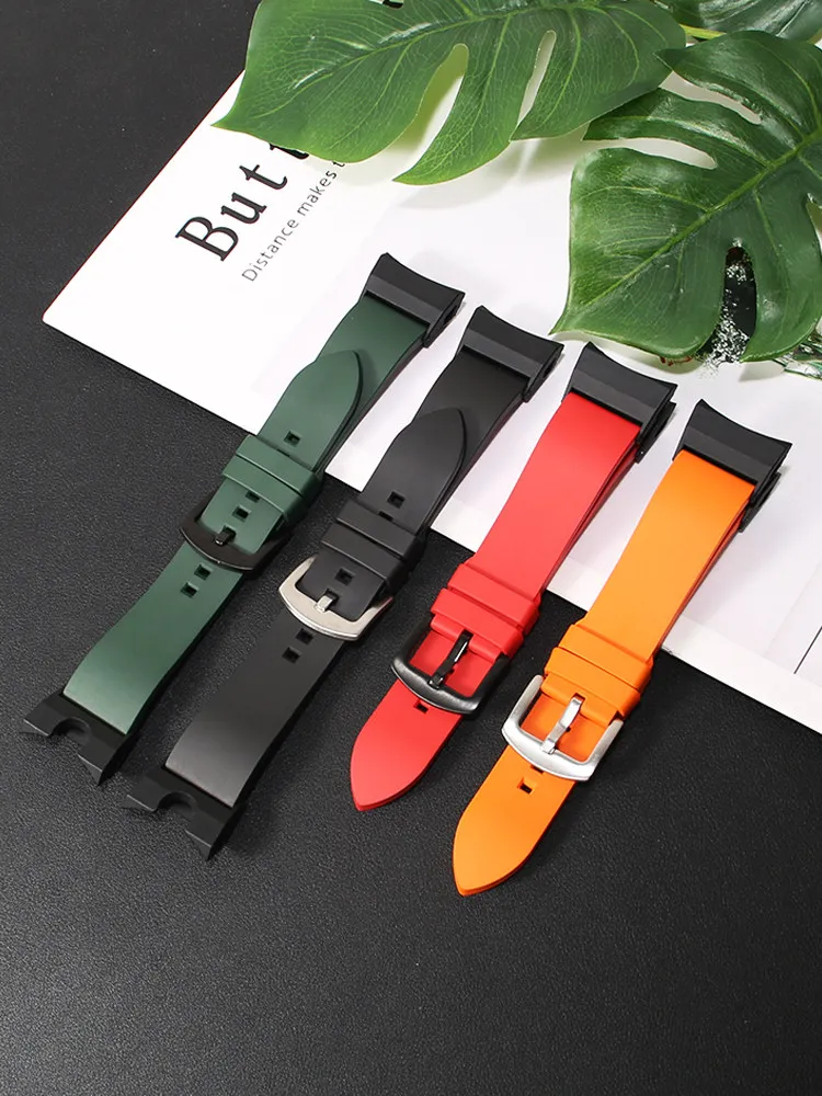 Suitable for Casio 5588 Air Brave Aerospace Darth Vader GWR-B1000 Modified Fluoroelastomer Watch Strap Men