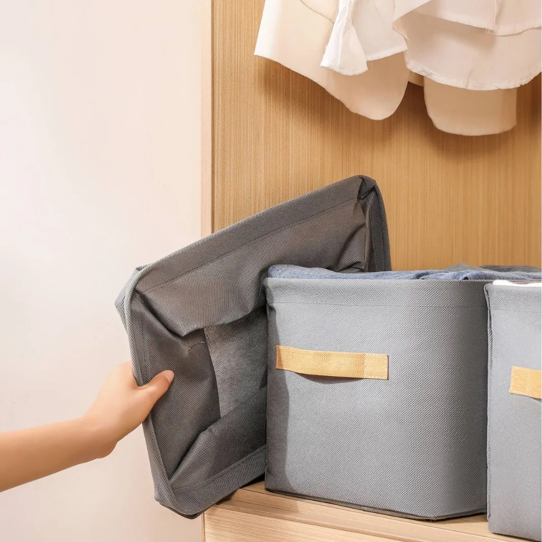 2025 سلة تخزين غير منسوجة المصنع مباشرة للملابس سلة تخزين غرفة النوم بالجملة ، غير منسوجة عملية