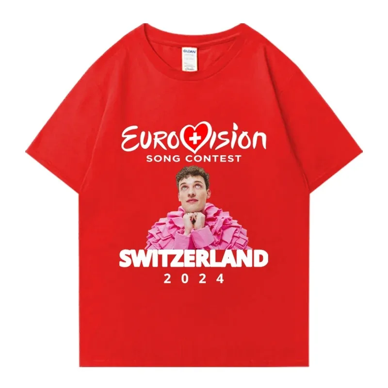 Hot Sale Eurovision 2024 Event Nemo Mettler Print T Shirt Men Women Hip Hop Oversized Streetwear Unisex Short Sleeve T-shirts