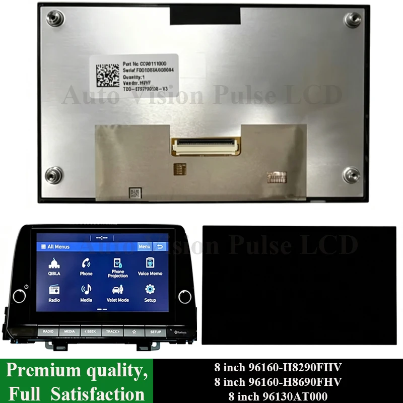 96160-H8290FHV 96130AT000 96160-H8690FHV For Radio Navigation K-I-A RIO Stonic Niro 2020 2021 2022 2023 Car LCD Screen Panel