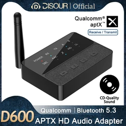 Qualcomm Bluetooth 5.3 aptX/HD/LL adattatore Audio RCA AUX 3.5MM trasmettitore ricevitore Stereo Wireless a bassa latenza Lossless Sound