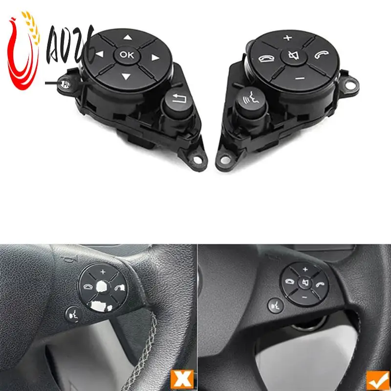 

A026-1Pair Steering Wheel Control Switch Button Assy For Mercedes Benz C E GLK-Class W204 W212 W207 A2048210451 A2048210351