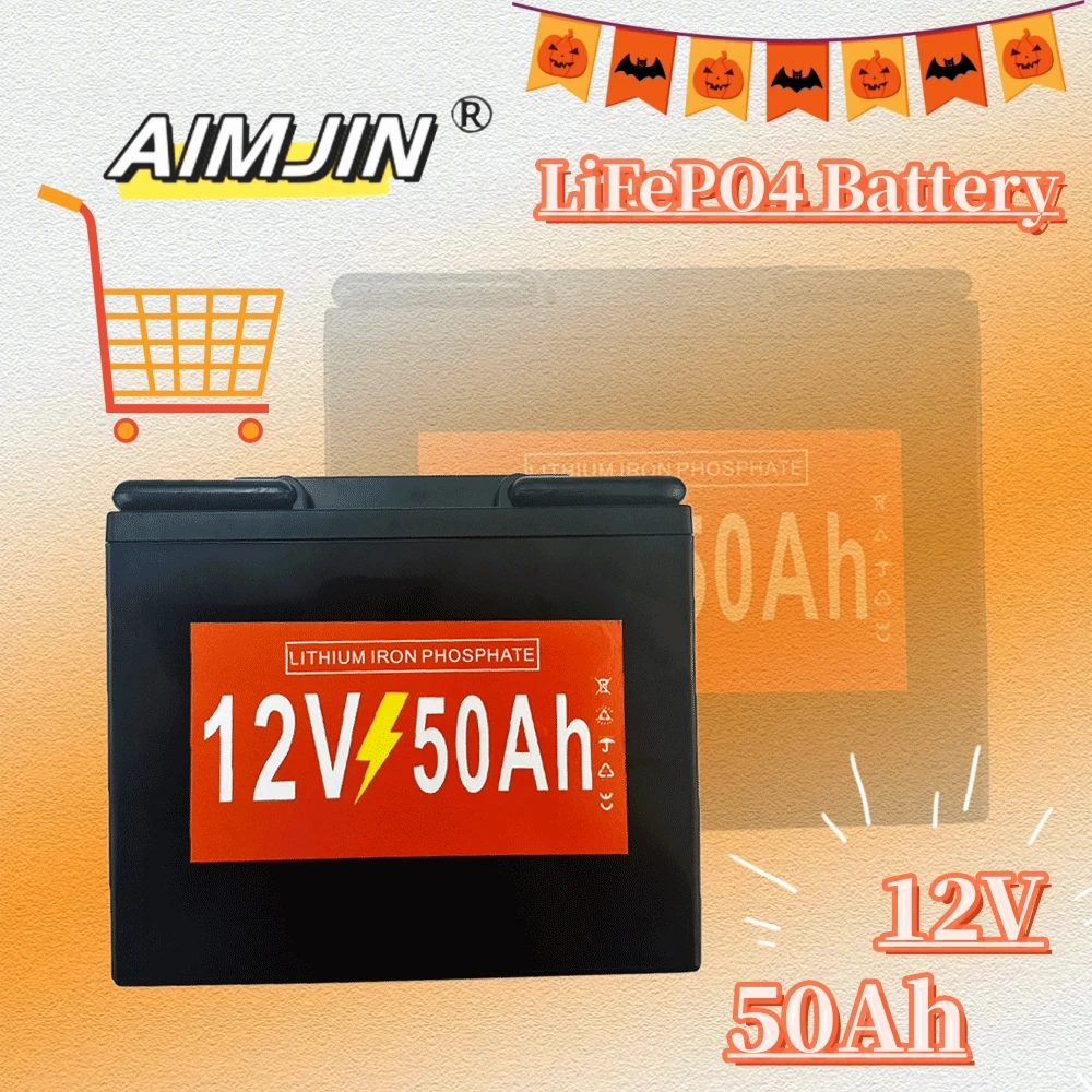 

12.8V LifePo4 Genuine Rechargeable Lithium Iron Phosphate Battery Pack 12V 50AH Built-In BMS For 24V 36V Solar Cell Tools