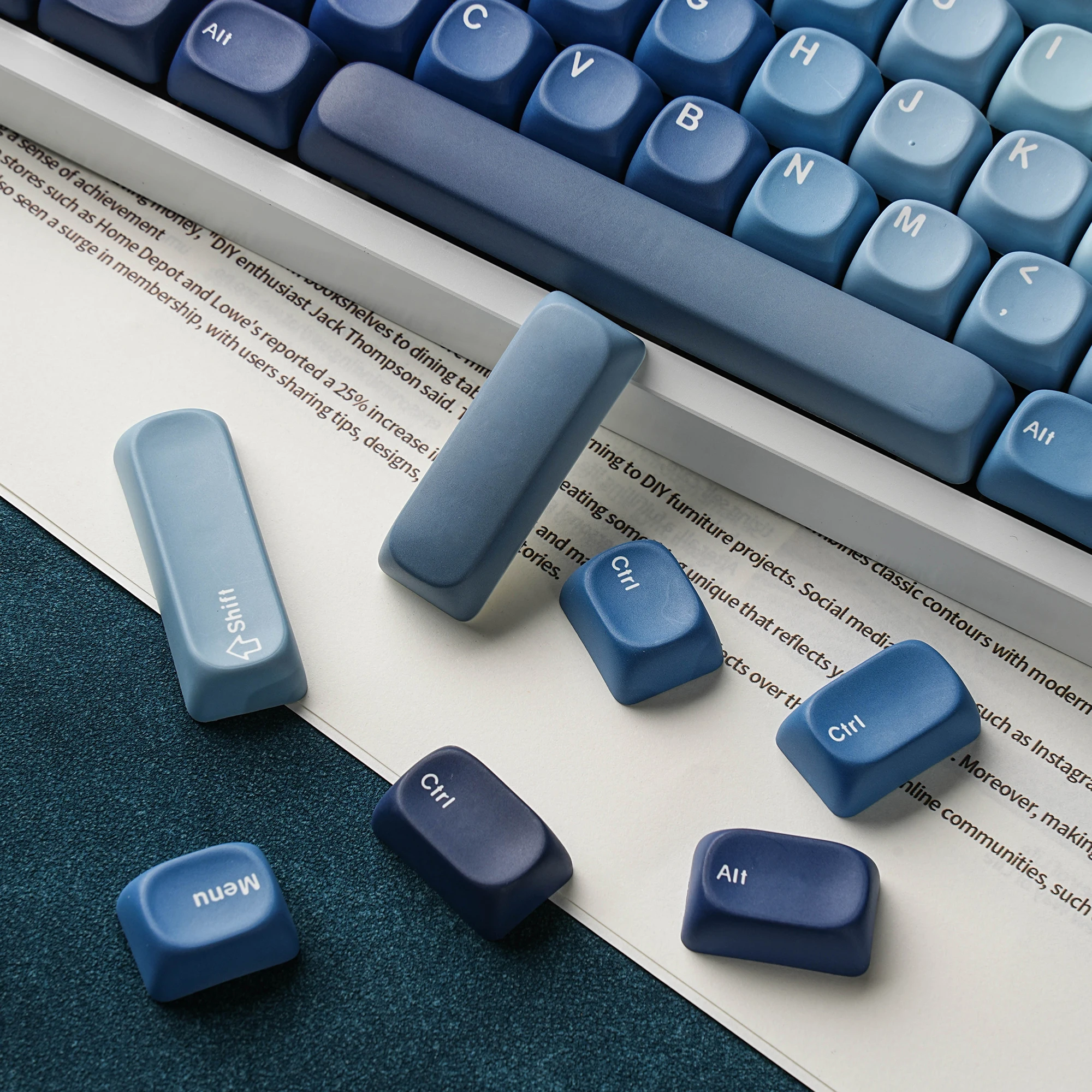 Korean Keycaps MOA PBT Mechanical Keyboard Keycap Ball Keys ISO German Spanish French UK Russian BRPT Dye Sub Gradient keycaps​