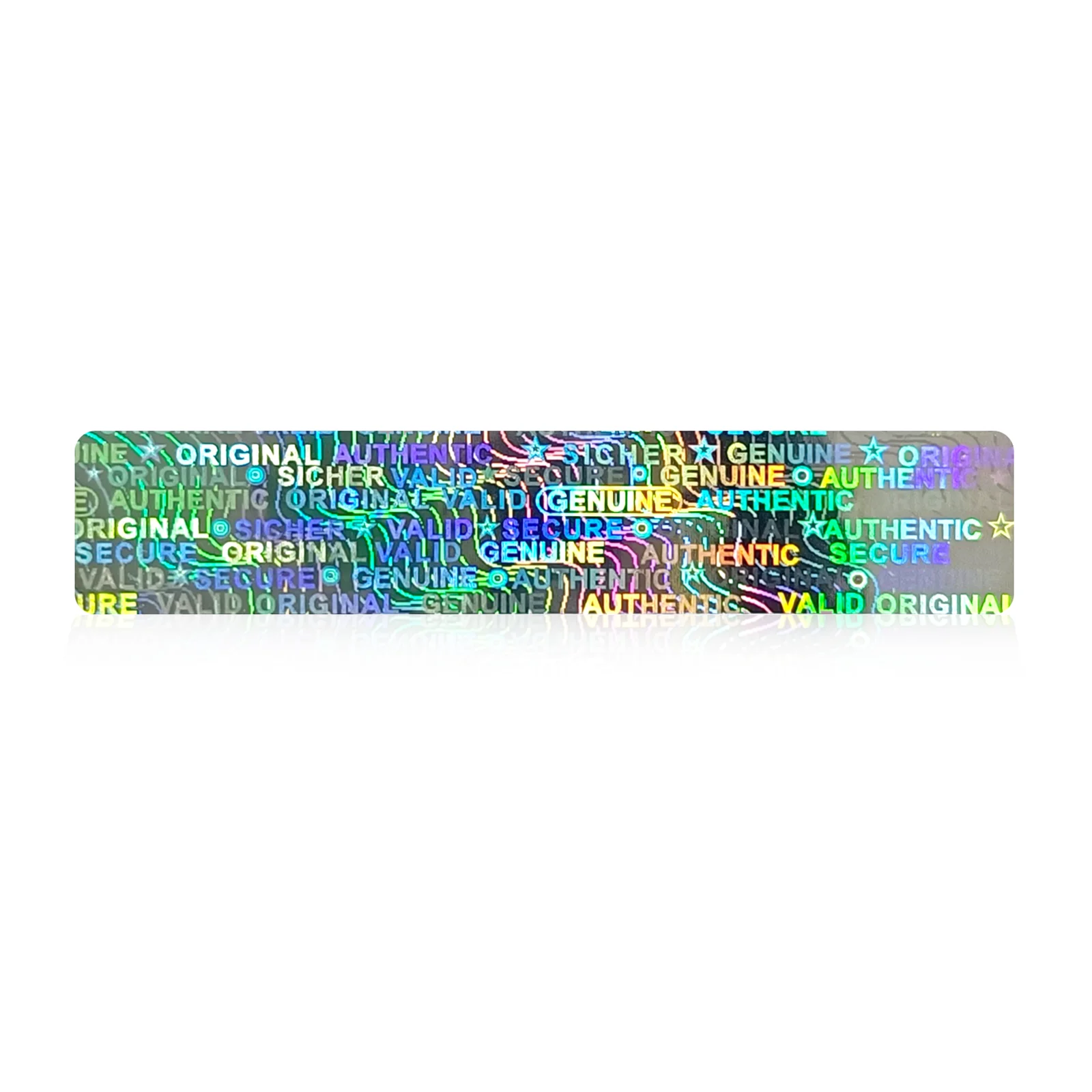 5x1cm holographic stickers,warranty void Adhesive labels sticker,silver hologram security seal sticker