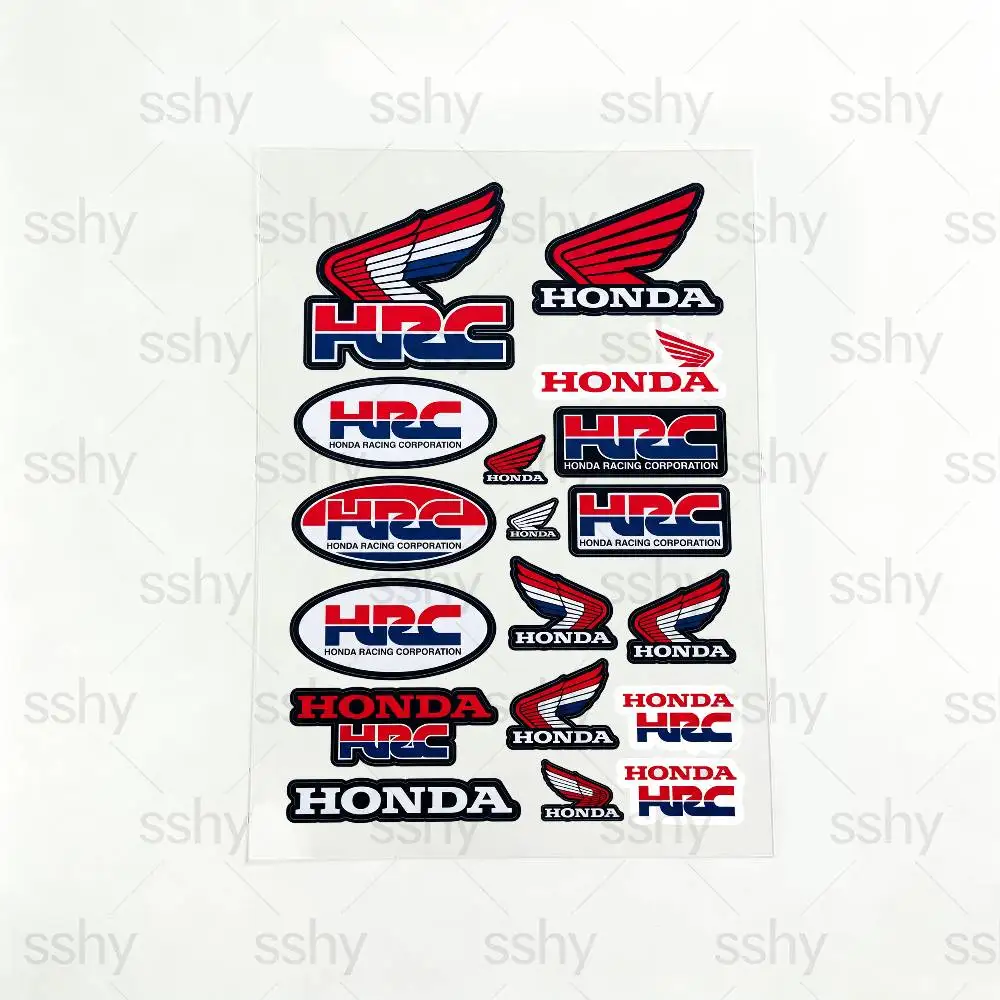 

Светоотражающие наклейки H WING для мотоциклов HONDA HRC, предупреждающие о безопасности в темноте, для шлемов скутеров, 3M.