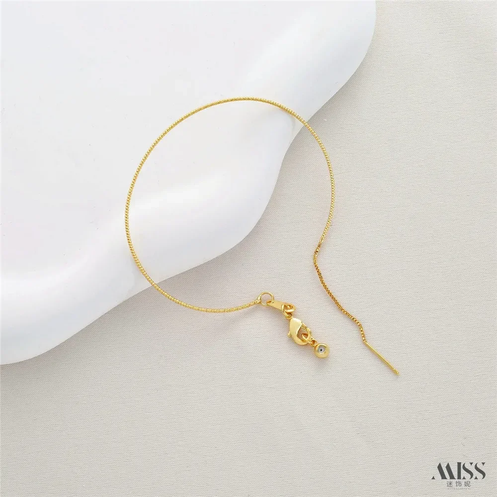 14K الذهب اللون العالمي دفعة زهرة سوار إبرة نوع قابل للتعديل سوار اليدوية سوار ذاتي الصنع مجوهرات اكسسوارات