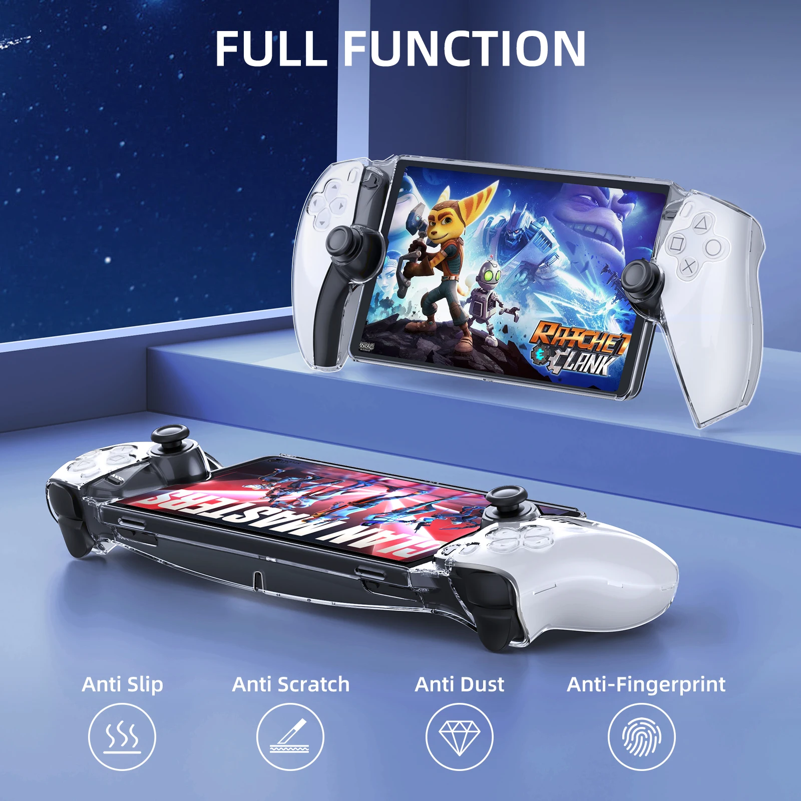 Прозрачный защитный чехол IINE для Playstation port, прозрачный материал, устойчивый к царапинам/скольжению/пыли