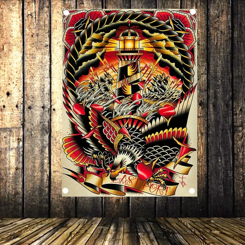 Rock Theme Scary Bloody  Wall Art Flag & Banner Canvas Printing Wall Chart Band Logo Metal Music Posters Mural Wall Decoration 5