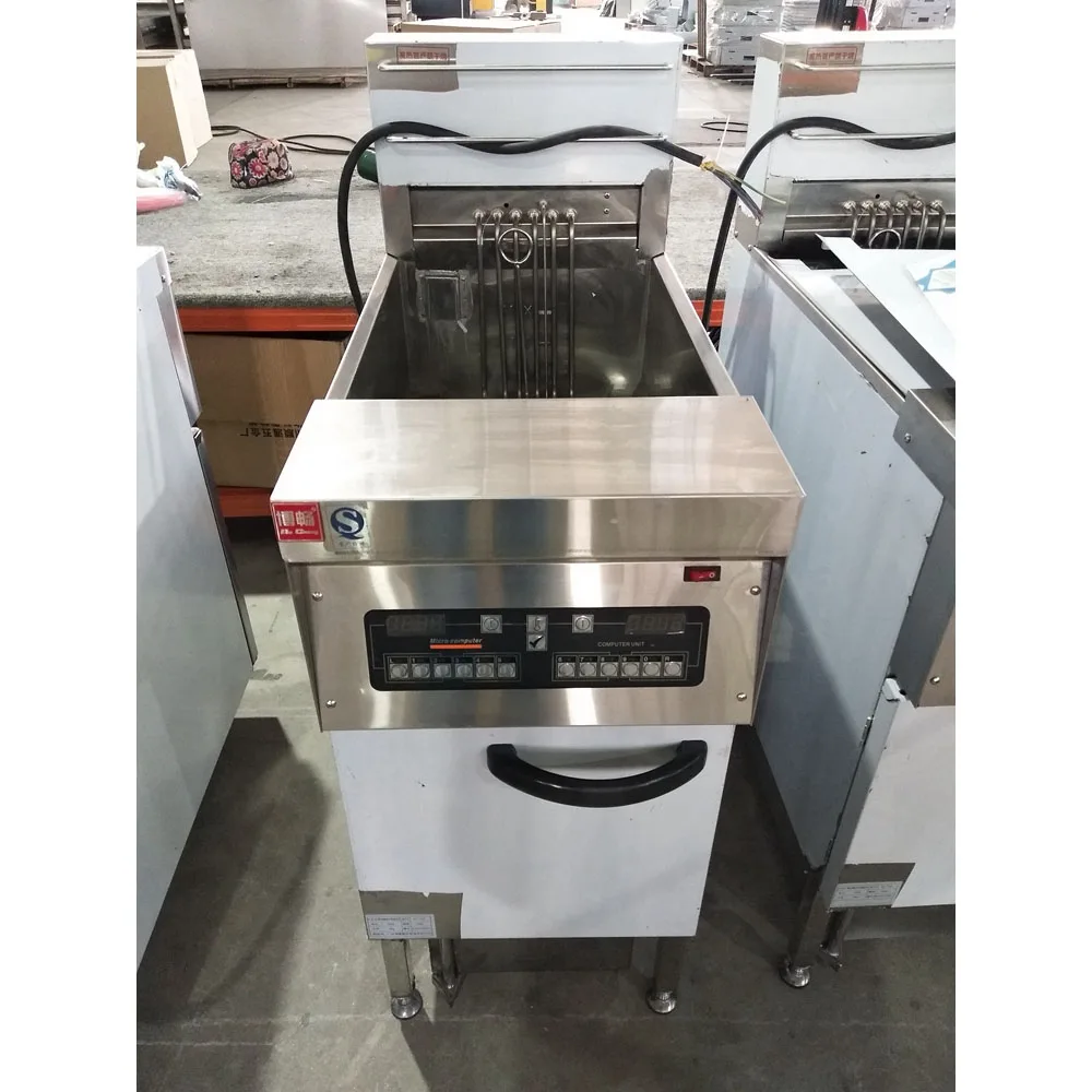 

Vertical 30L Electric Control Commercial Deep Chicken Fryer With Oil Filter Cart