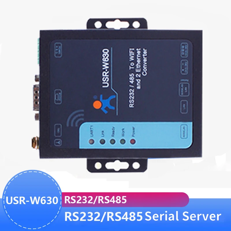 

USR-W630 Ethernet Serial RS232/ RS485 к Wi-Fi преобразователю сервера Modbus RTU к Modbus TCP поддерживает 2 порта Ethernet, Modbus RTU