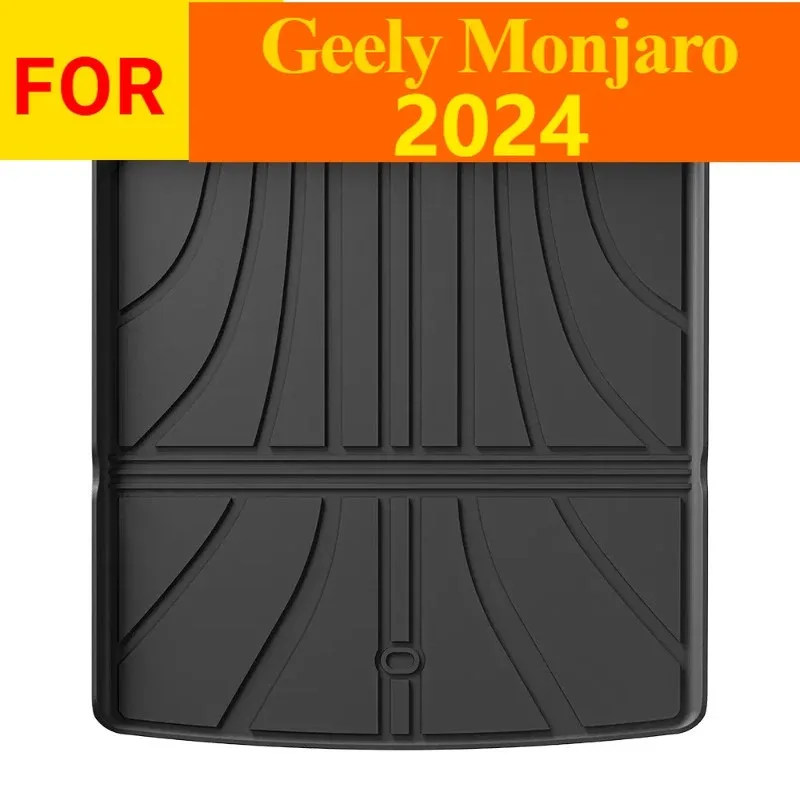 New Products Premium waterproof non-slip 3D TPE Rear Trunk Mat for Geely Monjaro 2024 (Fuel version)，All Weather Black Interior