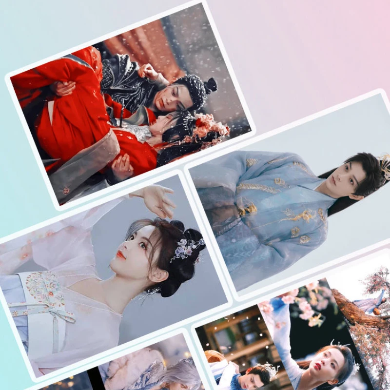 30/50PC No Repeat Ding Yuxi Yang Chaoyue Poster Lomo Card TV Love You Seven Times Drama Stills Photo Pai Li De 3 Inch Small Card