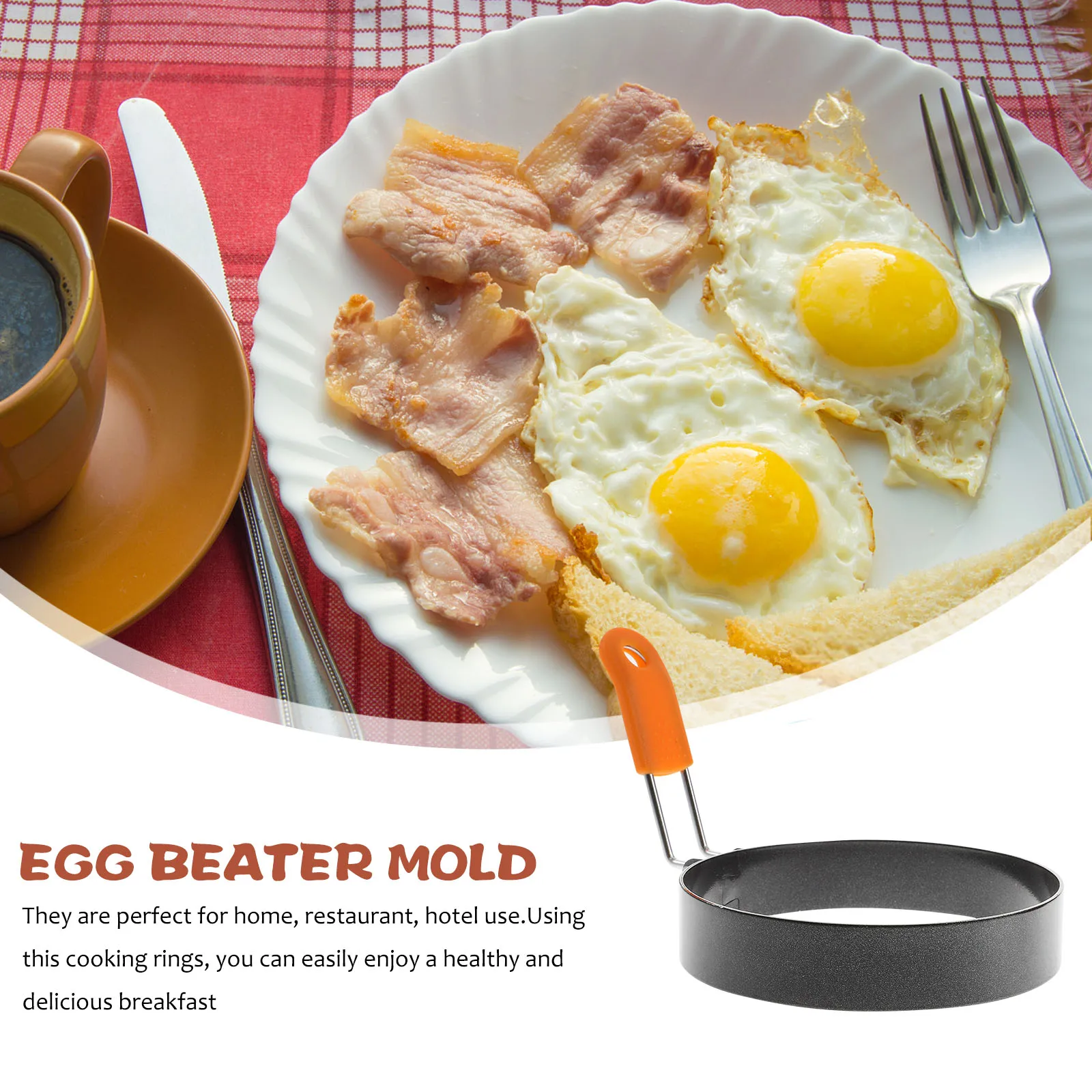 

2 Pcs Egg Circle Mold Frying Molds Nonstick Pancake Hamburger Kitchen Accessories Pancakes