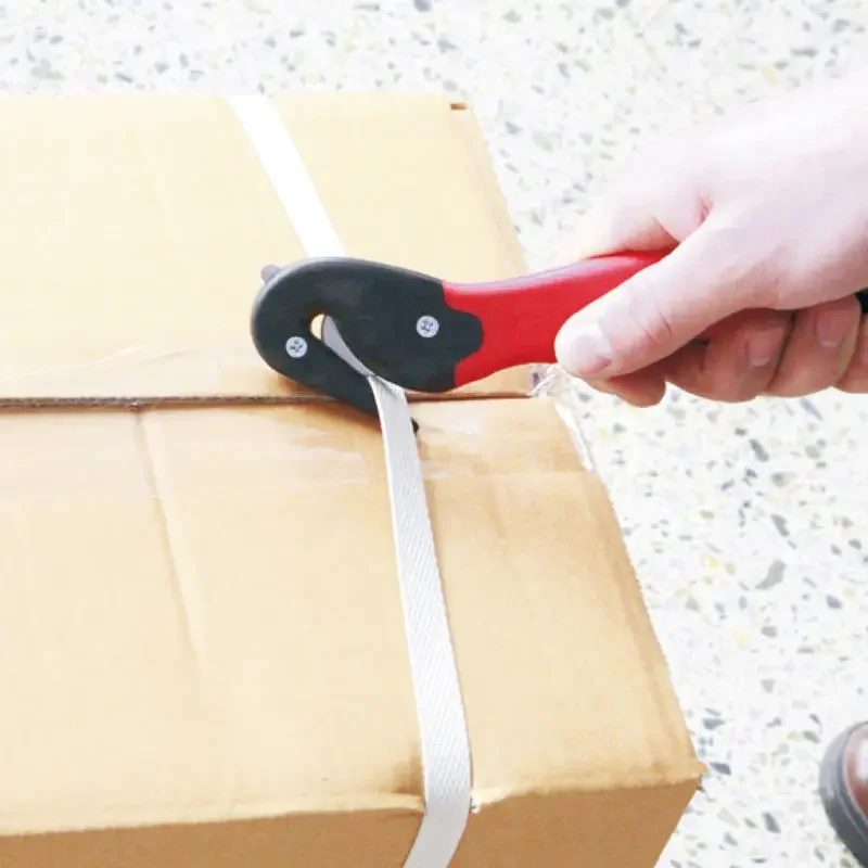 

EDC Multi-functional Double-head Pointed Tip Curved Cutting Knife Fixed Blade Unboxing Plastic Handle Hand Tool