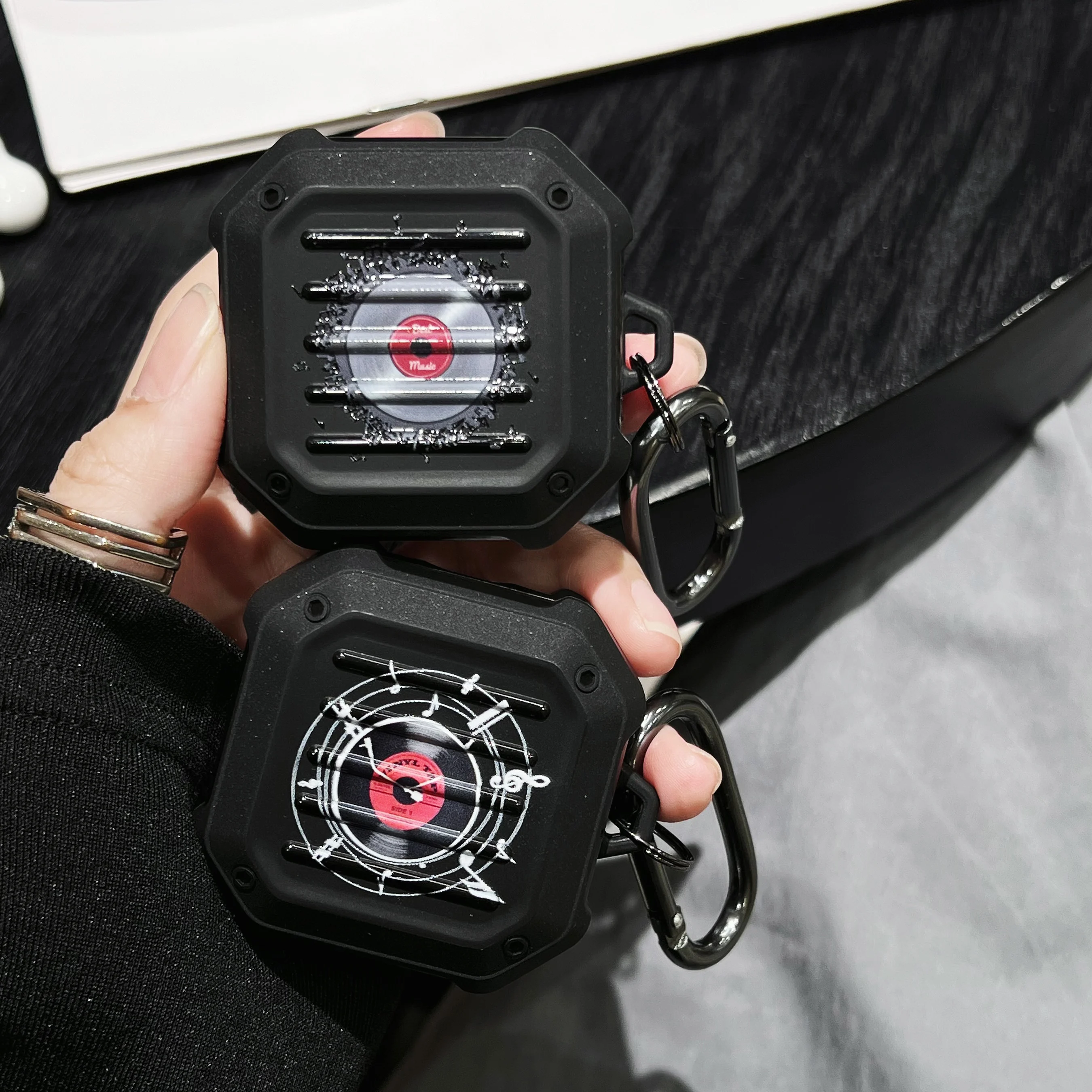 Four corners anti-fall creative CD record earphone case for Samsung BudsLive BudsPro Buds2  Wireless Bluetooth headphone case