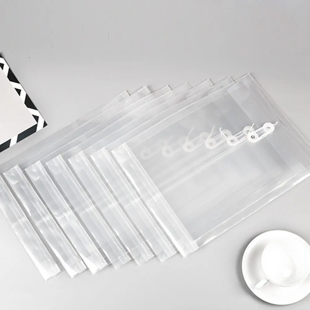 

10Pcs Document Bag Sturdy Tear-Resistant Fabric Neat File Organizer Closure for Bills Statements Photos Cards