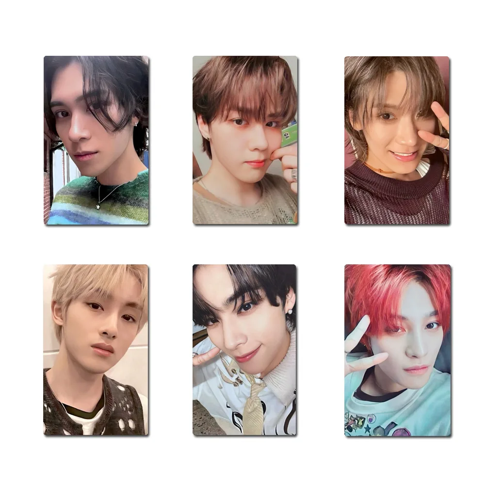 6Pcs/Set Kpop WayV ON MY YOUTH Album Photocards Selfie Lomo Cards Winwin Hendery Ten Kun Postcards Fans Birthday Collection Gift