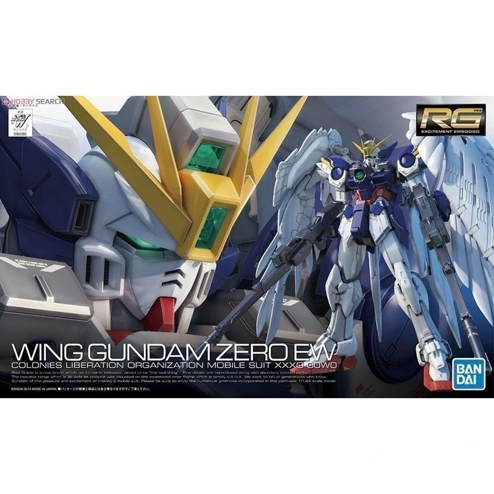 

Bandai Gundam Model Kit Аниме Фигурка RG 17 1/144 Wing Gundam Zero EW Подлинная Gunpla Аниме Фигурка Модель Коллекция Игрушка в подарок