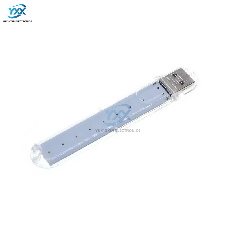 1PCS Mini Portable USB Night Light 5V 8LEDs 5730 SMD Book Lights for PC Laptops Computer Mobile Power Camping Lamp White Color