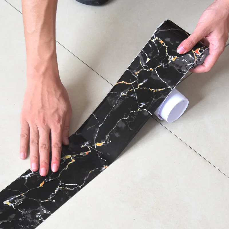 

5M Tile Tape Self-Adhesive Floor Tile Strip Seam Waterproof Wall Sealing Tape Living room Bedroom Ceiling Home Decorative Decal