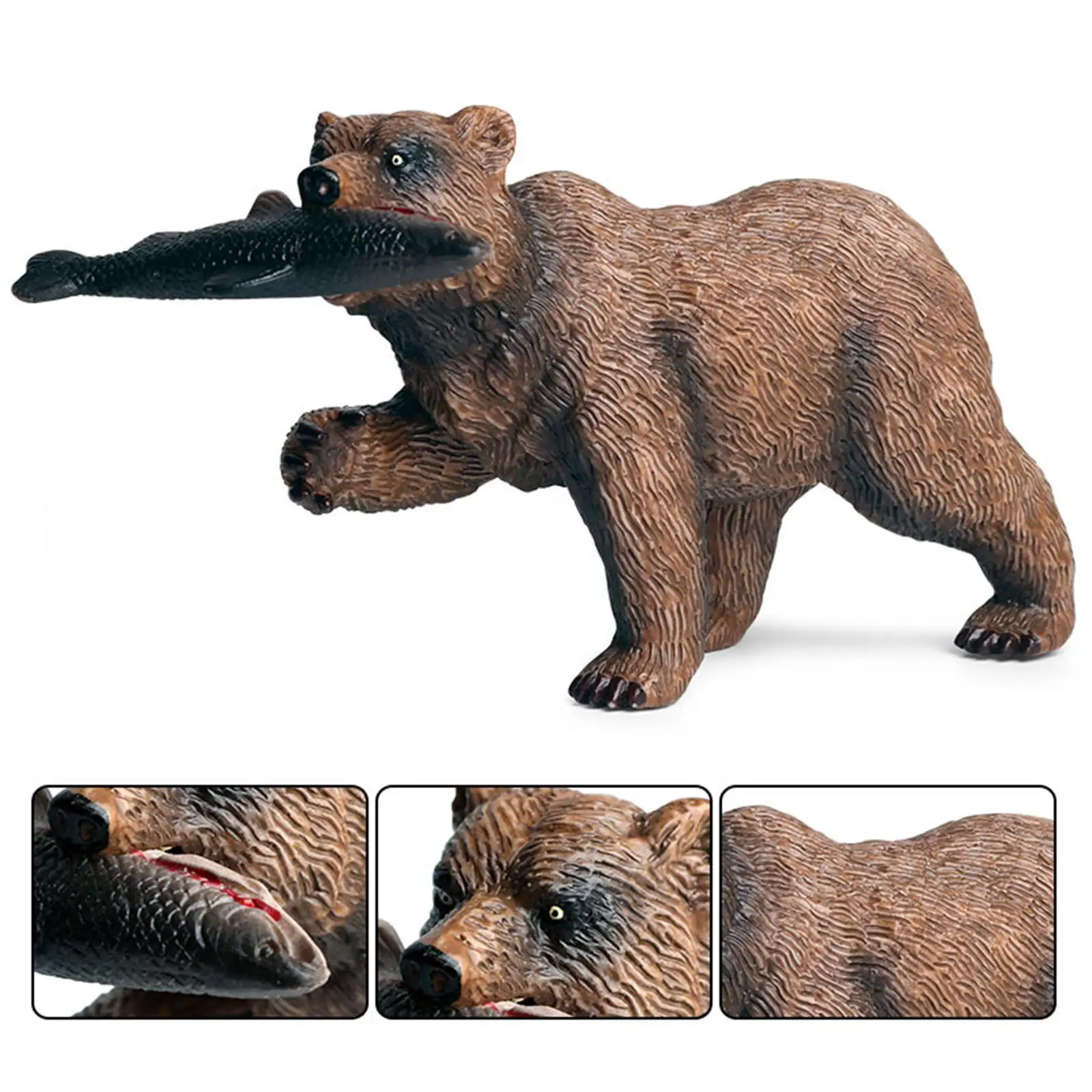 Figura modelo de oso, juguetes educativos para el baño, recuerdos de fiesta, adorno para tarta, figuritas de animales salvajes, regalo coleccionable para niños pequeños