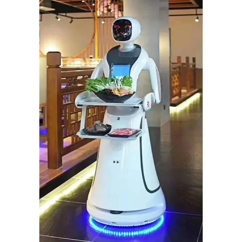 Artificial Plastic Restaurant Room, Intelligent Meal Delivery Food, Humanoid Service, Waiter for Sale