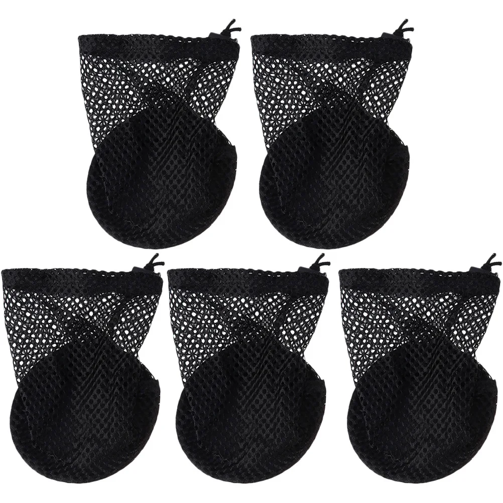 5Pcs Golf Ball Mesh Bag Drawstring Storage Pouch Lightweight Nylon Large Capacity Golf Ball Organizer Portable for Tennis