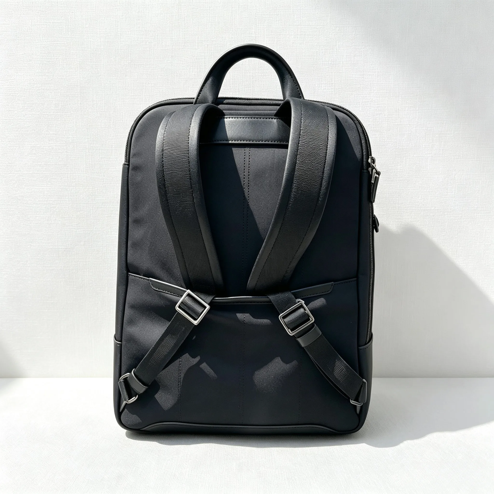 Men Splicing‑color Minimalist Business Backpack, USB Charging Laptop Rucksack For Office Daily Commute view 5