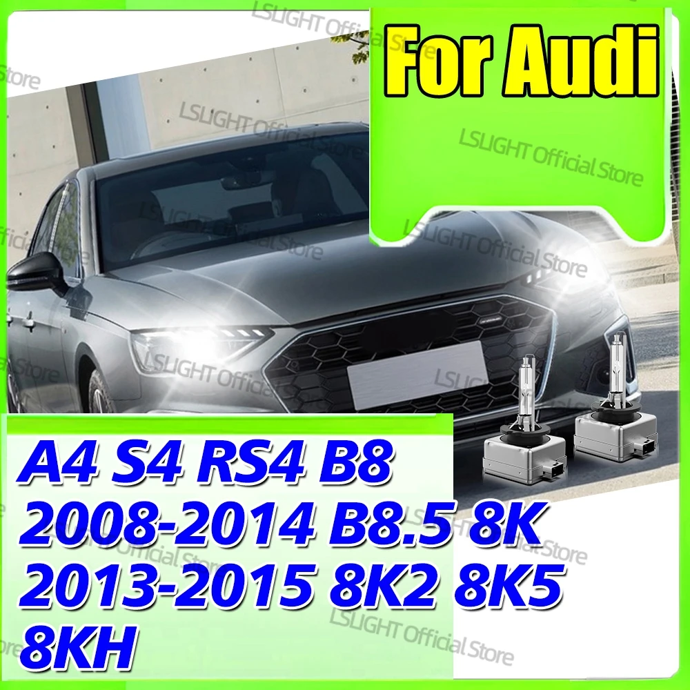 

2x HID Xenon D3S 6000K 8000K 10000K Headlight Bulbs 35W For Audi A4 S4 RS4 B8 2008-2014 B8.5 8K 2013-2015 8K2 8K5 8KH Plug&Play