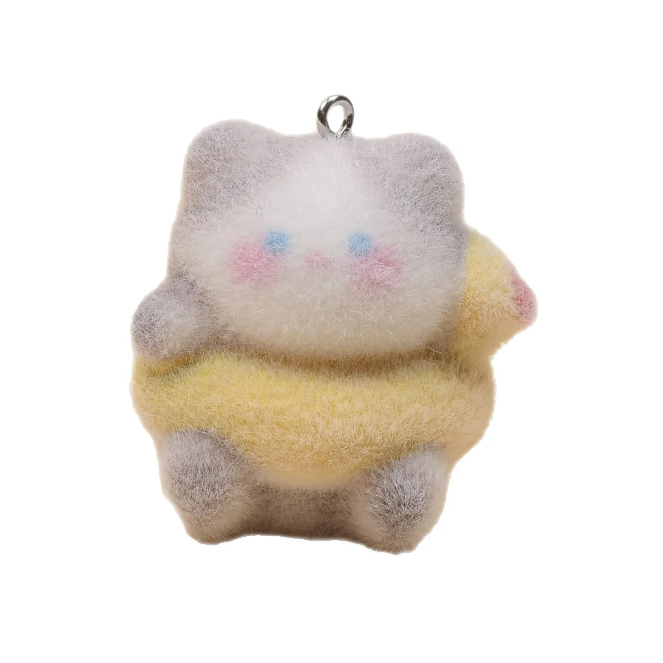 20pcs Cute 3D resin animal Siamese Cat Cartoon plush kitty pendant For DIY crafts jewelry Necklace keychain Accessories make