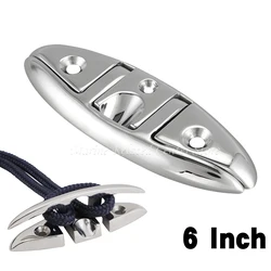 6 inch Marine Grade Boat Folding Cleat Flip-up Dock Cleat 316 Stainless Steel Dock Deck Line Rope Mooring Cleat Boat Accessorie