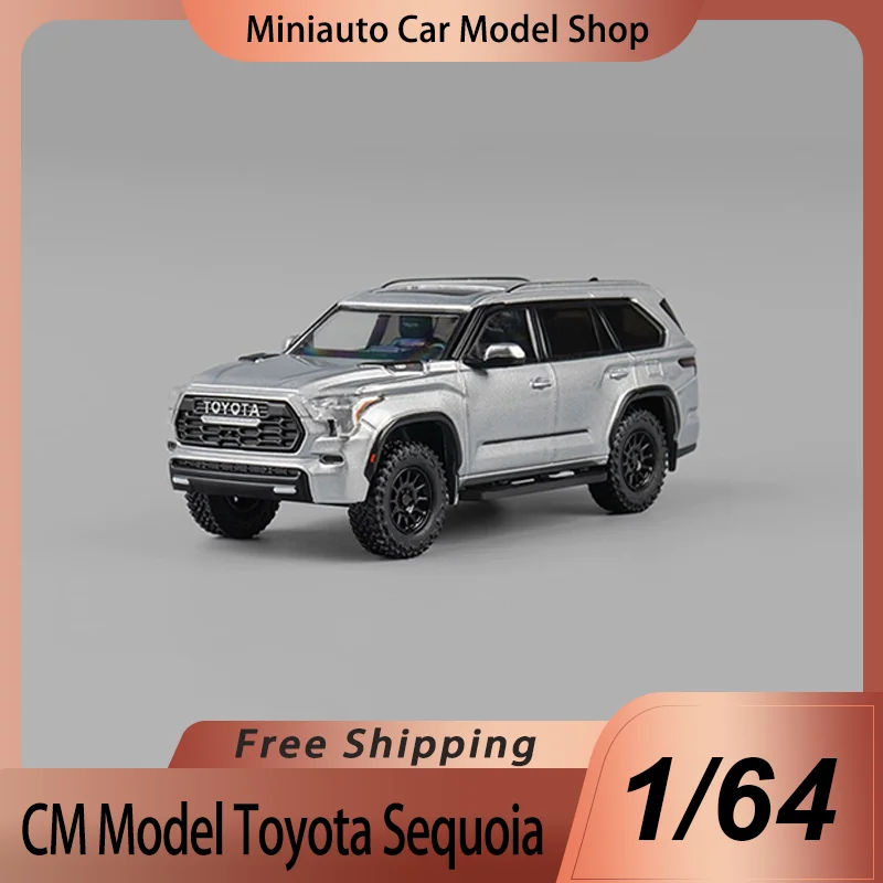 新入荷-cmモデル-1-64-トヨタ-セコイア-合金-ミニチュア-ダイキャストモデル-トヨタ-suv-セコイア-シルバー-車-モデル-おもちゃ-飾り-ギフト